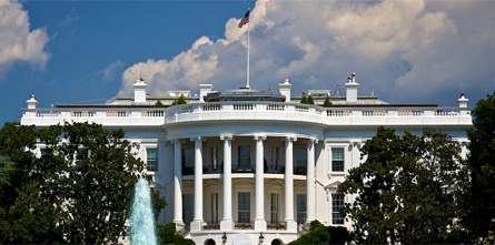 A view of the White House in Washington DC